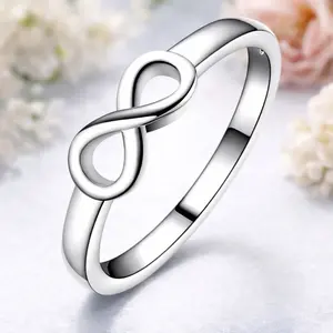 Infinity Ring for Women | Minimalist Silver Promise Ring | Gift for Her, Girlfriend, Wife