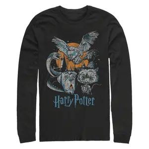 Men's Harry Potter Night Animals Long Sleeve Shirt