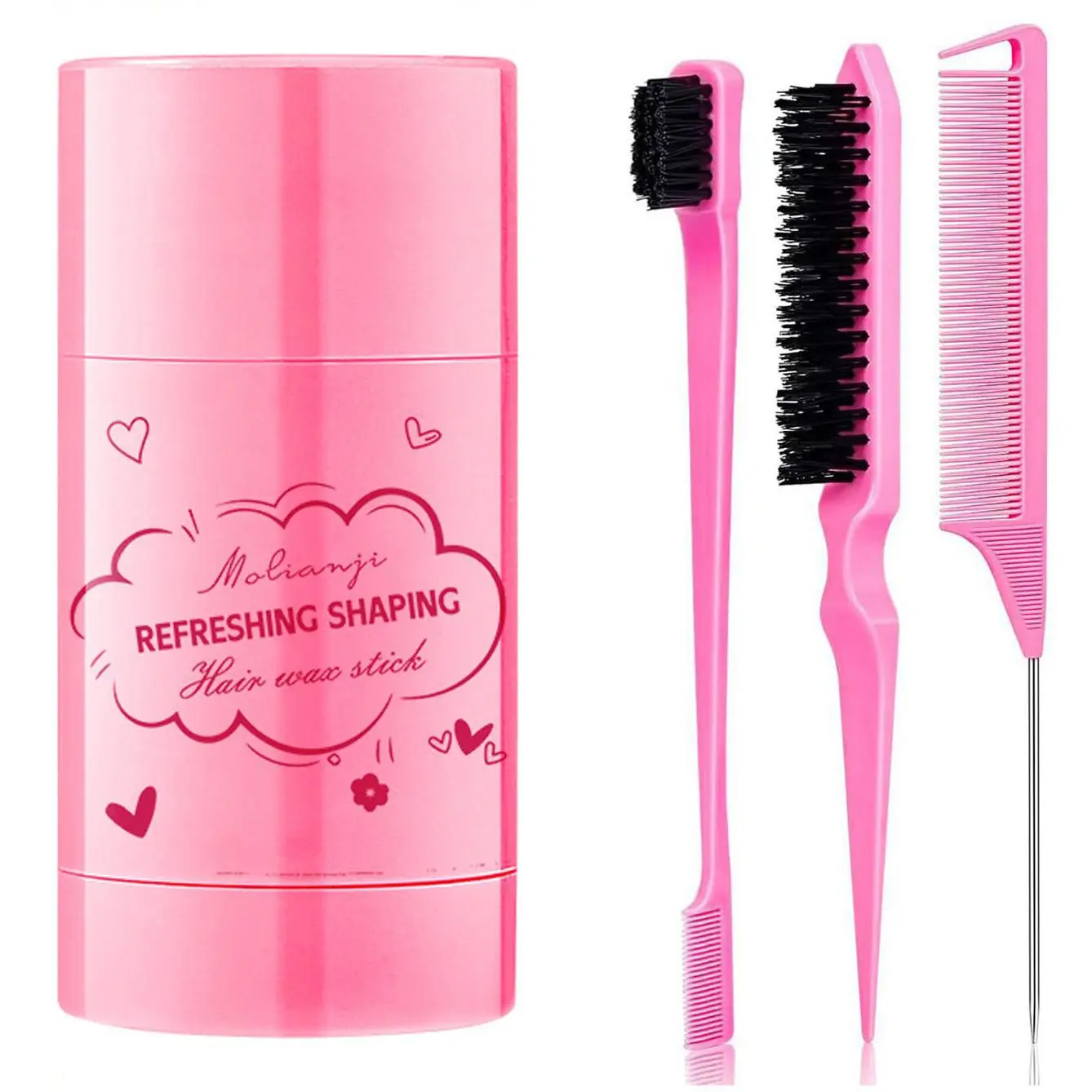 Lightweight Hair Wax Stick, Anti-Flyaway, Flyaway Hair Tamer, Long Lasting Hold, Smooth Ponytail & Bun, Unisex Hairstyling Tool, No Ca Prop 65 Warning, Hair Care Products