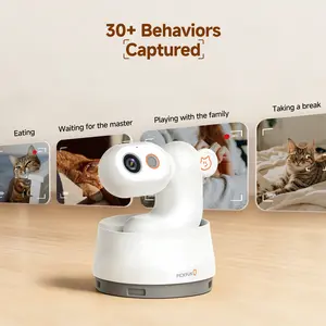 PICKFUN P0 AI Pet Companion Robot Camera, 360° Auto Patrol, Treat Toss, 2-Way Talk, Night Vision, App Control for Cats & Dogs