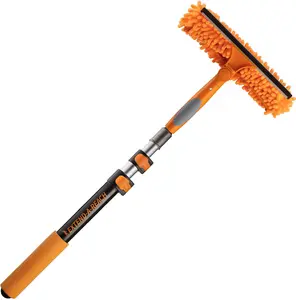 Window Washing Squeegee Kit with Extension Pole // Window Cleaning Tool Combo with Telescopic Pole