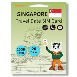 Prepaid Singapore SIM Card,3GB Fixed Data for 7 Days - Fast 5G/4G LTE - No Contracts, No Roaming Fees - Perfect for Tourists & Travelers