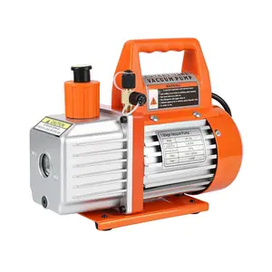 Gaomon Aluminum Alloy 3.5 CFM Flow Vacuum Pump, 1/4 HP Single-Stage Unit with Oil + Gloves, Vacuum Sight Glass for Refrigerant Evacuation (R12, R22, R134a, R410a, R502) HVAC & Auto AC Service