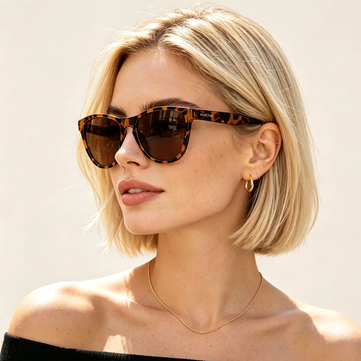 Women's 3-Pack Retro Square Frame Sunglasses Set - Polarized Leopard Print Statement Frames, UV400 UV-Lens, Semi-Rimless, All Over Print, Trendy Casual Polycarbonate PC Eyewear Accessories