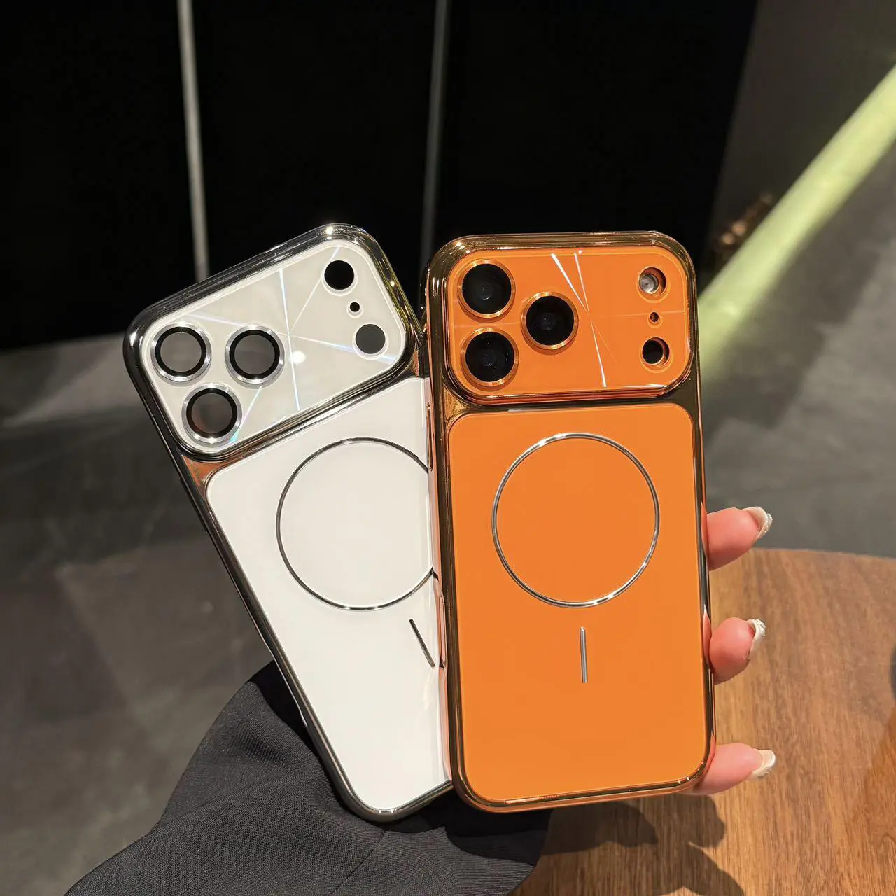 Aurora Magnetic Phone Case for iPhone17 Pro Max 16 15 Plus 14 13 Aesthetic Gradient Lens Design, Slim Shockproof Cover with Camera Protection & MagSafe Compatible Style.985