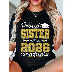 [100% Cotton] Proud Sister of A 2026 Graduate Senior 2026 Grad Family T-Shirt