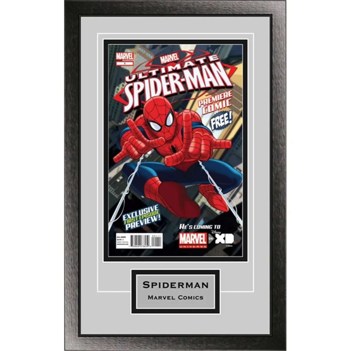 Perfect Cases SCMCENG-CL Single Engraved Comic Book Frame with Classic Moulding, Home Decor Mount for Room Decor