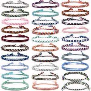 30 PCS Handmade Friendship Braided Bracelet for Women Woven Wrap Friendship Bracelets Colorful Wrist Cord Adjustable Birthday Gifts-Party Favors