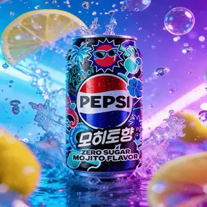 Pepsi Cola Zero Sugar Mojito Flavor - Refreshing Soda Drink with Refreshing Flavor