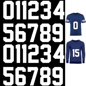 Iron on Numbers  22 Pieces T Shirt Heat Transfer 0 to 9 Jersey Numbers Team Uniform Sports White,8 Inch