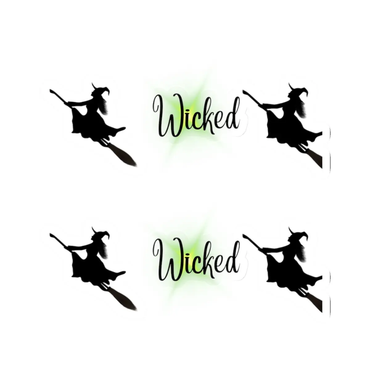 Wicked Witch Kiss-Cut Stickers | Halloween Decor, Spooky Gifts, Planner Accessories, Laptop Stickers, Witchy Aesthetic
