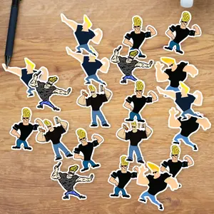 Stickers Pack 20 Pcs Guitar Laptop Bumper Johnny Skateboard Vinyl Bravo Aesthetic Water Waterproof Bike Luggage Car Colorful Bottle