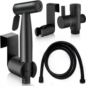 Handheld Bidet Sprayer—Featuring an all-brass, leak-proof 3-way valve and adjustable water flow design, this unit is specifically engineered for intimate hygiene and care, and comes complete with a full set of high-quality accessories.