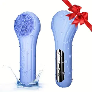 Electric Facial Cleansing Brush,Rechargeable Face Scrubber & Constant Temperature Heating，Deep Cleaner & Massager for Home/Spa，Professional Skincare Products,Facial Pore Cleaner,Skincare Gift for Women/Men, Facial Cleansing Tools