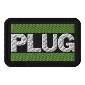 PLUG | Embroidered patch | Green Logo