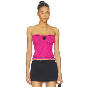 ASTA RESORT Colette Corset in Geranium Sequin