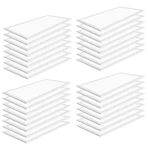 【32 Pack】2X4 LED Flat Panel Light,110-277V,0-10V Dimmable,7800 Lumens,5000K Daylight White Color, Drop Ceiling Flat LED Light Panel,Recessed Edge-Lit Troffer Fixture