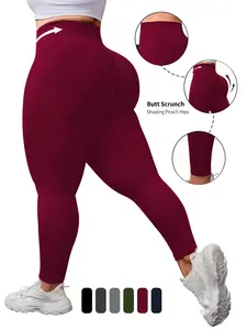 Women's Plus Size High Waist Tight Pants, High Elasticity Non-Transparent Design, Perfect for Daily Wear or Sports Use, Fitness Yoga Pants, Gym Fitness Leggings, High Stretch Leggings