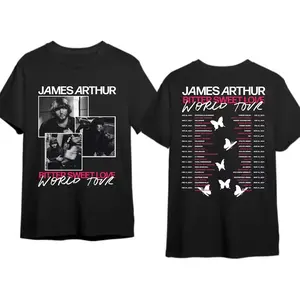James Arthur Tour Shirt, James Arthur Merch, James Arthur Fan Gift, James Arthur Bitter Sweet Love 2024 World Tour Shirt Crewneck Fabric