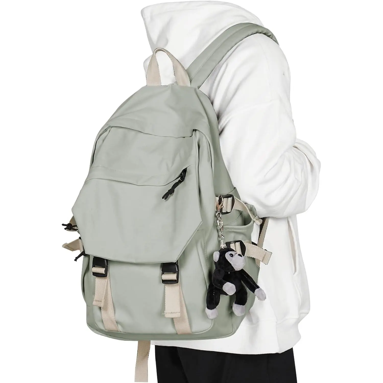 Classic Lightweight Polyester Student Backpack for Men & Women, Breathable Daily Computer Bag for School, College, and Travel, Fits 14-Inch Laptop, Computer Backpack, Daily Backpack