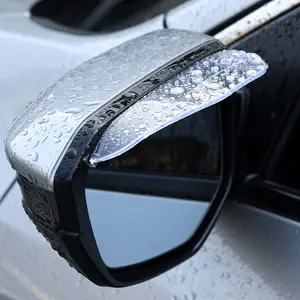Rain guard for car rearview mirror—reflective side/reverse mirror rain shield, waterproof accessory, wider adhesive window rain visor/shield
