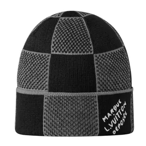 Louis Vuitton Damier Heritage Beanie Black Grey
