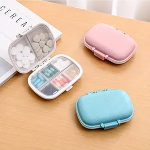 1pc Plastic Pill Box Large Capacity Mini Pill Box, Vitamin Organizer, Portable 8-compartment Sealed Pill Box, Moisture-proof Pill Distribution Box, Parts Storage Box