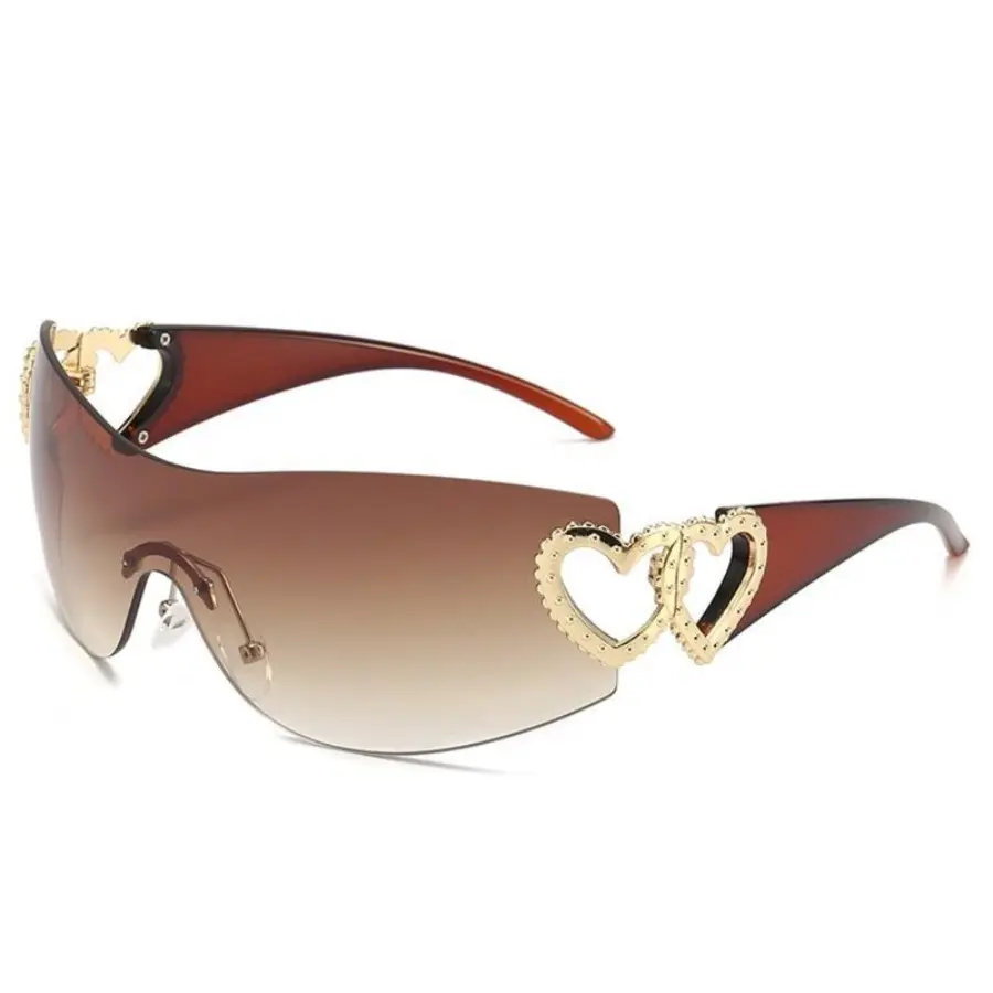 Y2K Women Fashion Trend  Rimless One Piece Luxury  Driving Travel  2026 sunglasses trendy casual stylish  vision correction rave lightweight frame sun  punk retro oval audio burgundy unisex vintage eyewear for men school ok glass thick round frame,summerv