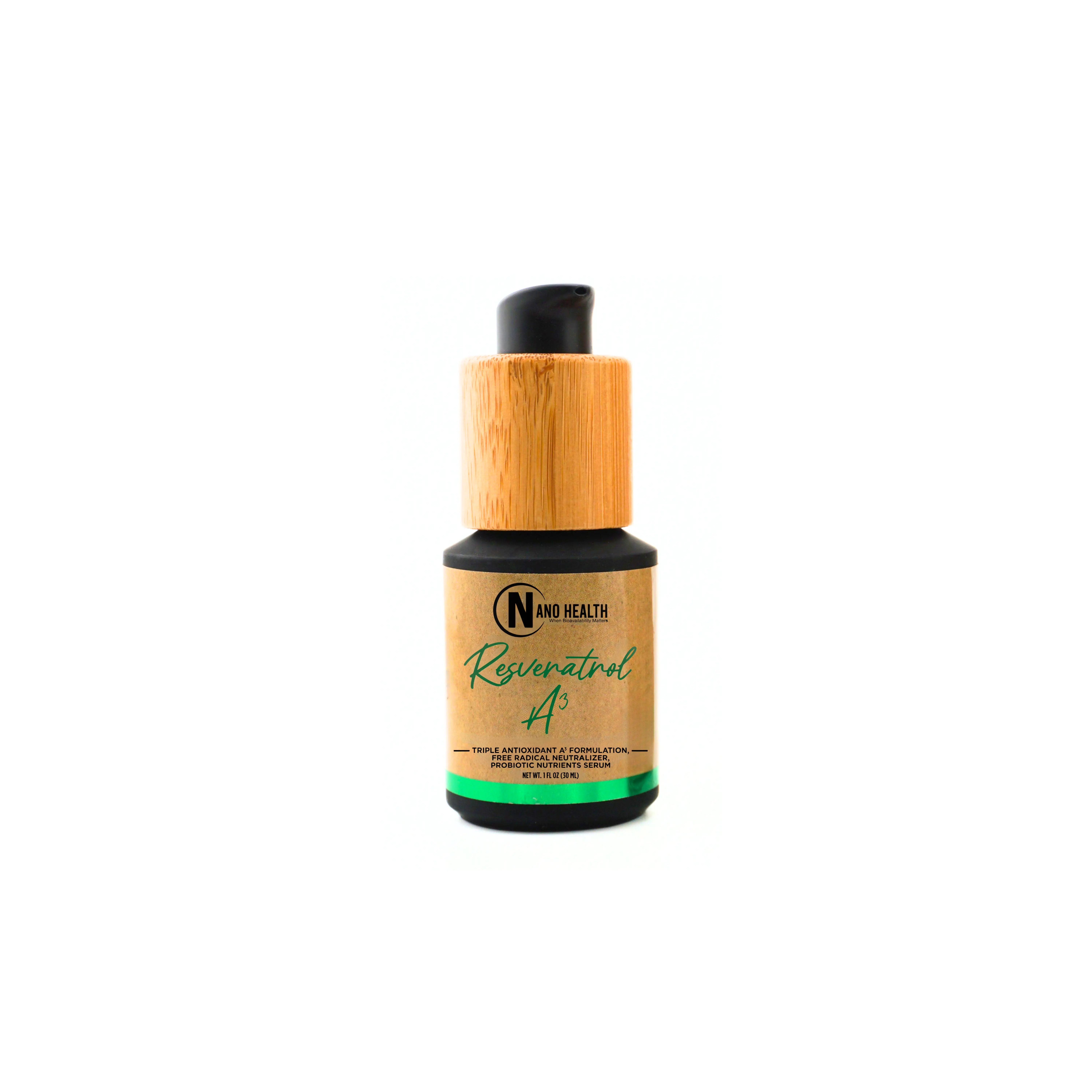 Nano Resveratrol A3 Serum, Plant-Based Unscented Anti-Aging Skin Repair Cruelty-Free Skincare Serums & Essences