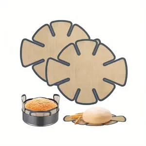 2pcs Silicone Baking Mat Set - Non-Stick High-Temp Resistant Oven Sheets with Divided/Whole Oval & Round Pans for Cookies, Bread, Pastries - Reusable Dutch Oven Mat for Christmas, Thanksgiving, Halloween Baking ( for all ovens)