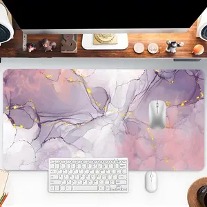 Marble Pattern Mouse Pad, Large Mouse Pad, Non-slip Rubber Base Mousepad, Desk Keyboard Mat for Home Office Game Room, Desk Accessories