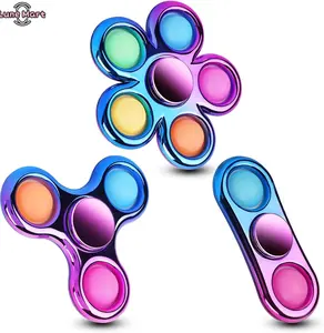 Fidget Toys 3 Pack,Pop Fidget Spinner for Kids & Adults Relieves Stress and Calm Down,Sensory Toys for Kids with Autism ADHD Toy