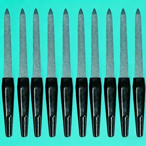 High Quality Professional Nail Files, 10pcs Double-Sided Metal Tools Ideal for DIY Nail Art and Pedicure Care