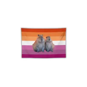 Personalized Cotton Tapestry - Custom Lesbian Flag, Pink American Pride Flag, Full Print, Light Durable Decorative Tapestry, Hand Washable, Indoor/Outdoor Wall Hanging for Home Dorm, Home Decor Supplies Decoration Modern Stripe Design