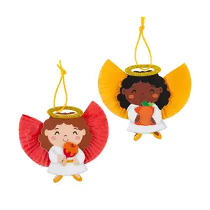 5 1/4" x 4" Religious Fall Angels Ornament Foam Craft Kit - Makes 12