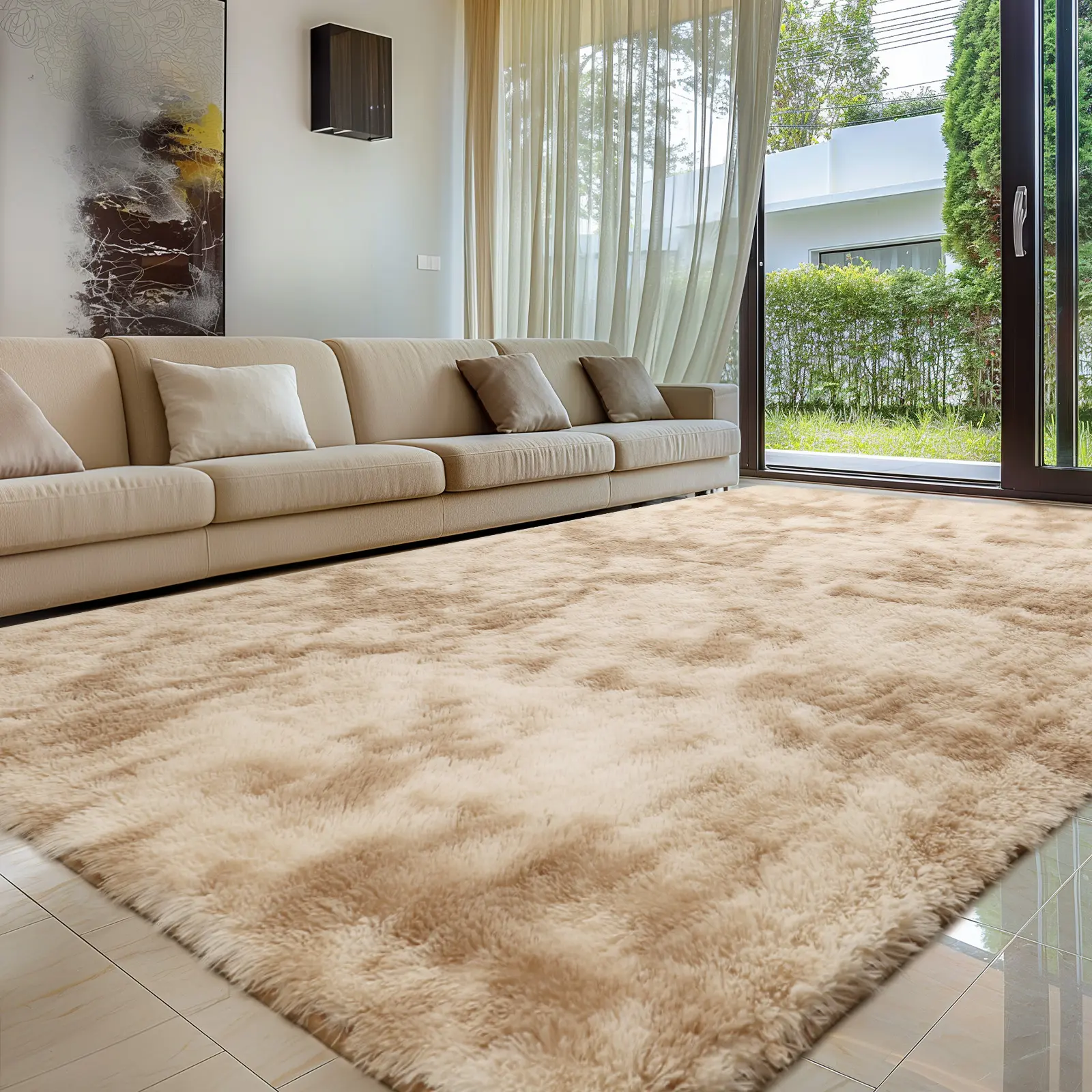 FAMVAL Cozy Fluffy Area Rug for Bedroom Living Room, Soft Plush Shag Carpet for Nursery and Modern Home Decor