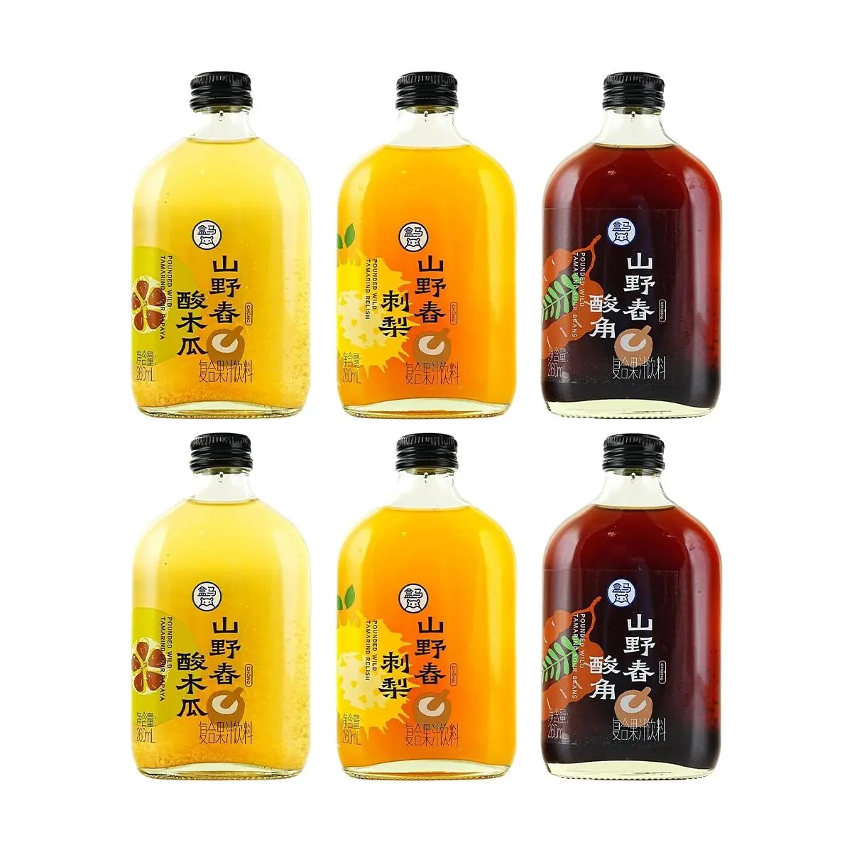 FRESHIPPO Wild Jujube & Tamarind & Papaya Fruit Juice Drink 6-Bottle Variety Pack, 260ml Each - 3 Exotic Flavors, Yami FRESHIPPO Wild Jujube & Tamarind & Papaya Fruit Juice Drink 6-Bottle Variety Pack, 260ml Each - 3 Exotic Flavors, Yami