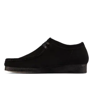 Clarks Wallabee Black Sde Men's Footwear with Durable Design and Comfortable Fit