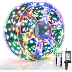 1500 LED Christmas Lights 492FT, Outdoor  Dimmable Fairy Lights with Remote, 8 Modes Indoor Lighting for Holiday Decor, Multicolor