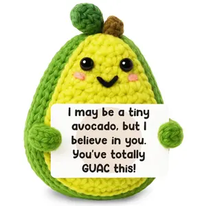 Adorable Handmade Knitted Avocado Doll Emotional Support Plush,Birthday Gifts For Women Men Him,Christmas Holiday Presents,Teacher Appreciation Gifts,Portable Stress Relief Toy,Bag Backpack Charm,Desk Bedroom Car Decor,Party Favor Photo Prop,One Of A Kind