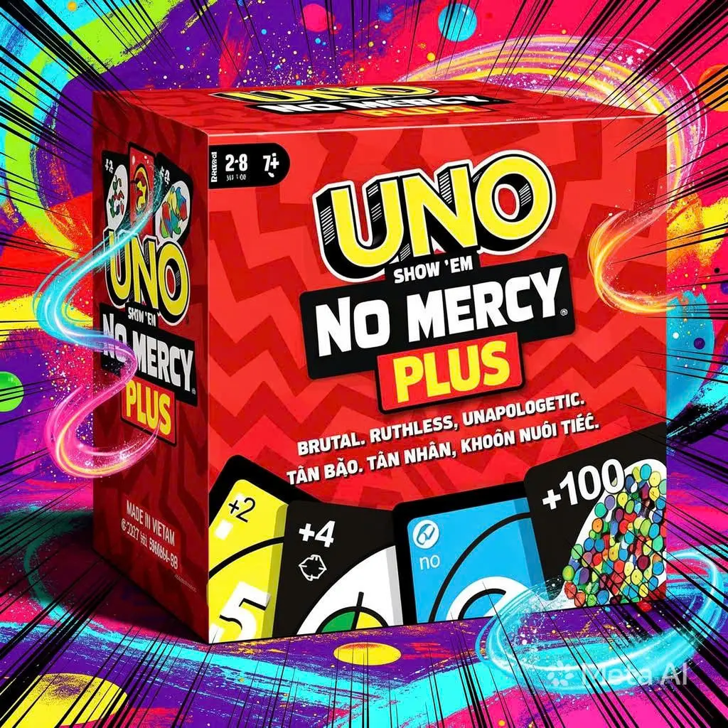 UNO No Mercy Party Card Game – Extreme Edition with 165-220 Cards of Non-Stop Fun and Strategy