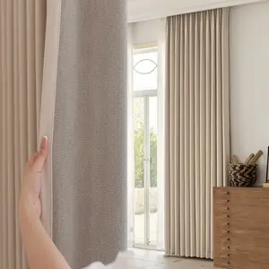 New Thick High-Grade Vintage Fall Winter Blackout Curtain, Warm Sun Protection UV Blocking Noise Reduction Dustproof, Suitable for Bedroom Living Room Kitchen Courtyard Balcony Hotel Restaurant
