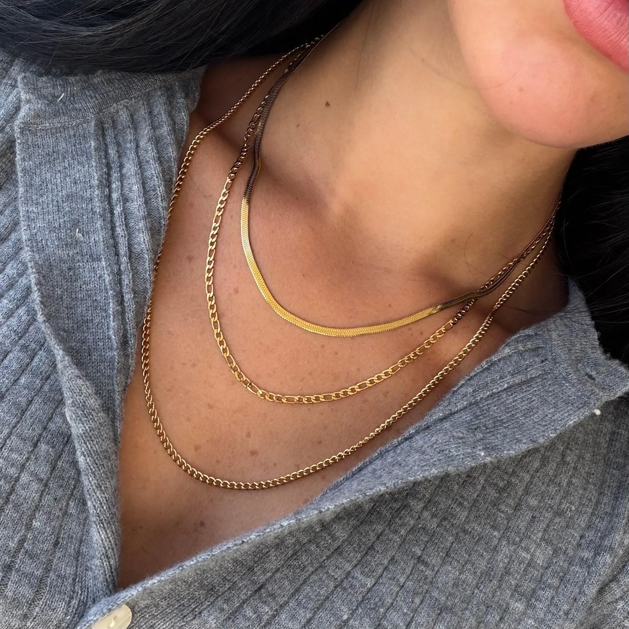 EVRY JEWELS Gold or Silver Plated Women's Hypoallergenic Layer Me Up Necklace