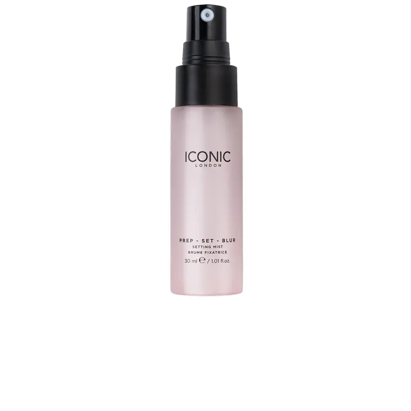 ICONIC LONDON Mini Prep Blur Setting Spray - 1-1.9 fl oz Vegan Cosmetic Makeup Fixer, Weightless Setting Mist for Makeup, 16h Matte Hold, Antioxidant-Boost Formula with Sodium Chloride in Bottle