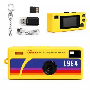 Compact Thumb Camera with Memory Card and Reader, Keychain Camera, Wearable Recording Camera, Portable Camera, Student Outdoor Sports Camera, Keychain Digital Camera