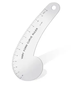 Curve Ruler Solid Aluminum French Hip Curve Ruler for Measuring Sewing Design Making artists, students, designers, pattern makers or graphic designers