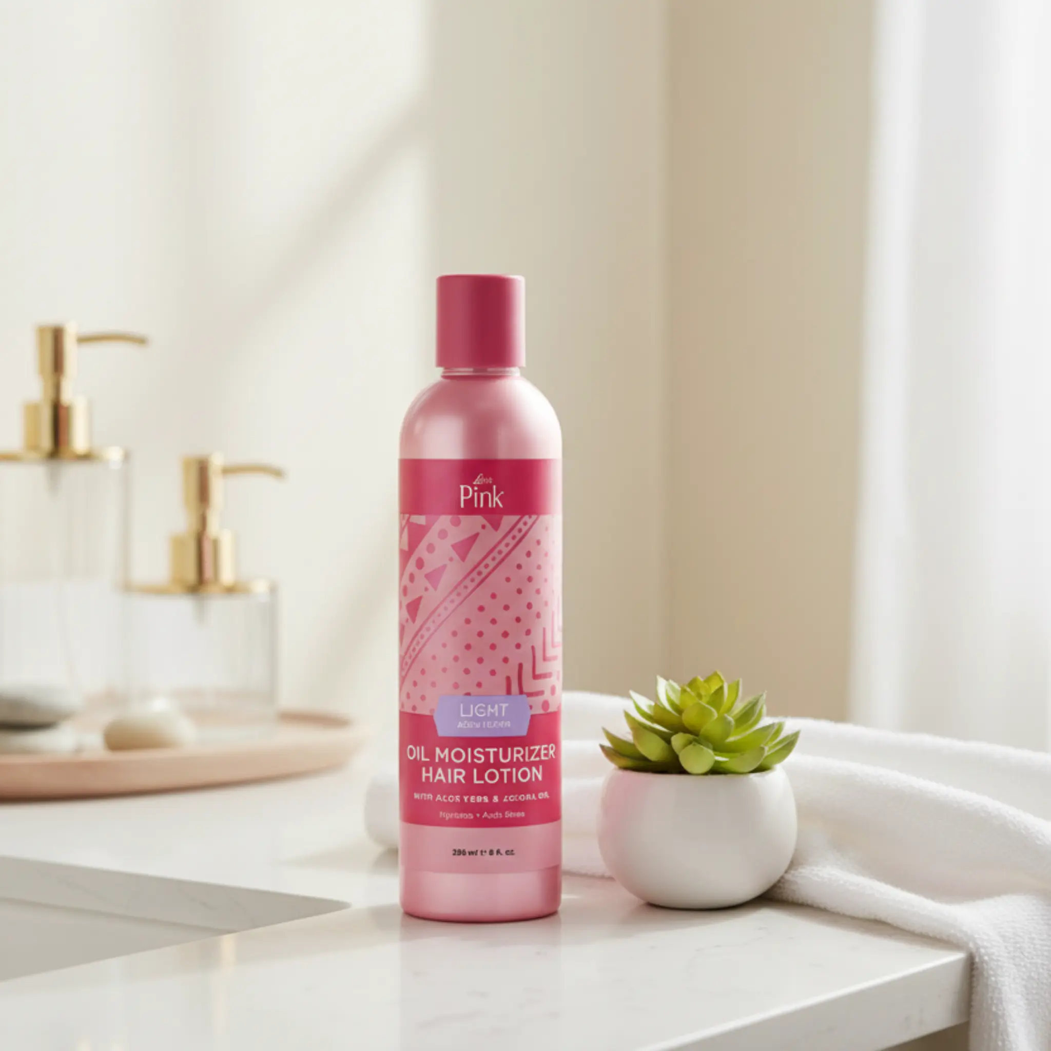 Case of Pink Oil Moisturizer Lotion 8oz - Light (12pc)
