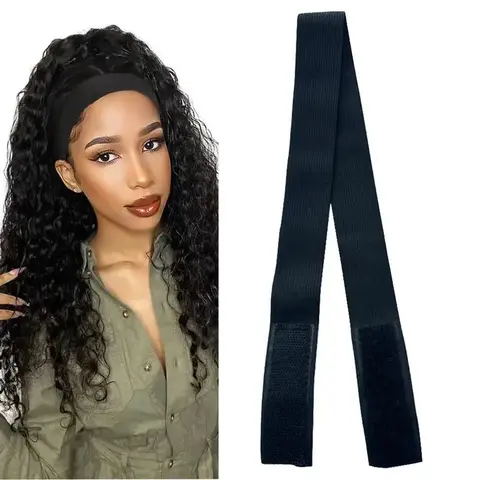 [For Wig Package]QZ Hair Gift Set With Elastic Band & Satin Bag & Brush & HD Wig Caps &  Duck Bill Clips