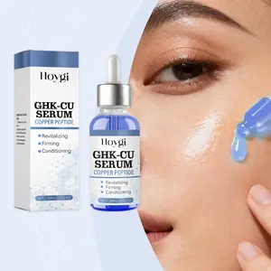 Copper Peptide Facial Serum, Facial Essence, Tightening & Revitalizing, Promotes Collagen Production, Contains Ghk-Cu & Hyaluronic Acid, 30ml/1oz