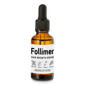 Follimer All Natural Hair Oil Complex - Rosemary Oil for Hair Growth, Pumpkin Seed Oil Herbal DHT Blocker, Peppermint Oil, & Apricot Oil Hair Thickening Serum - Blended in The USA - Minoxidil Alternative Haircare